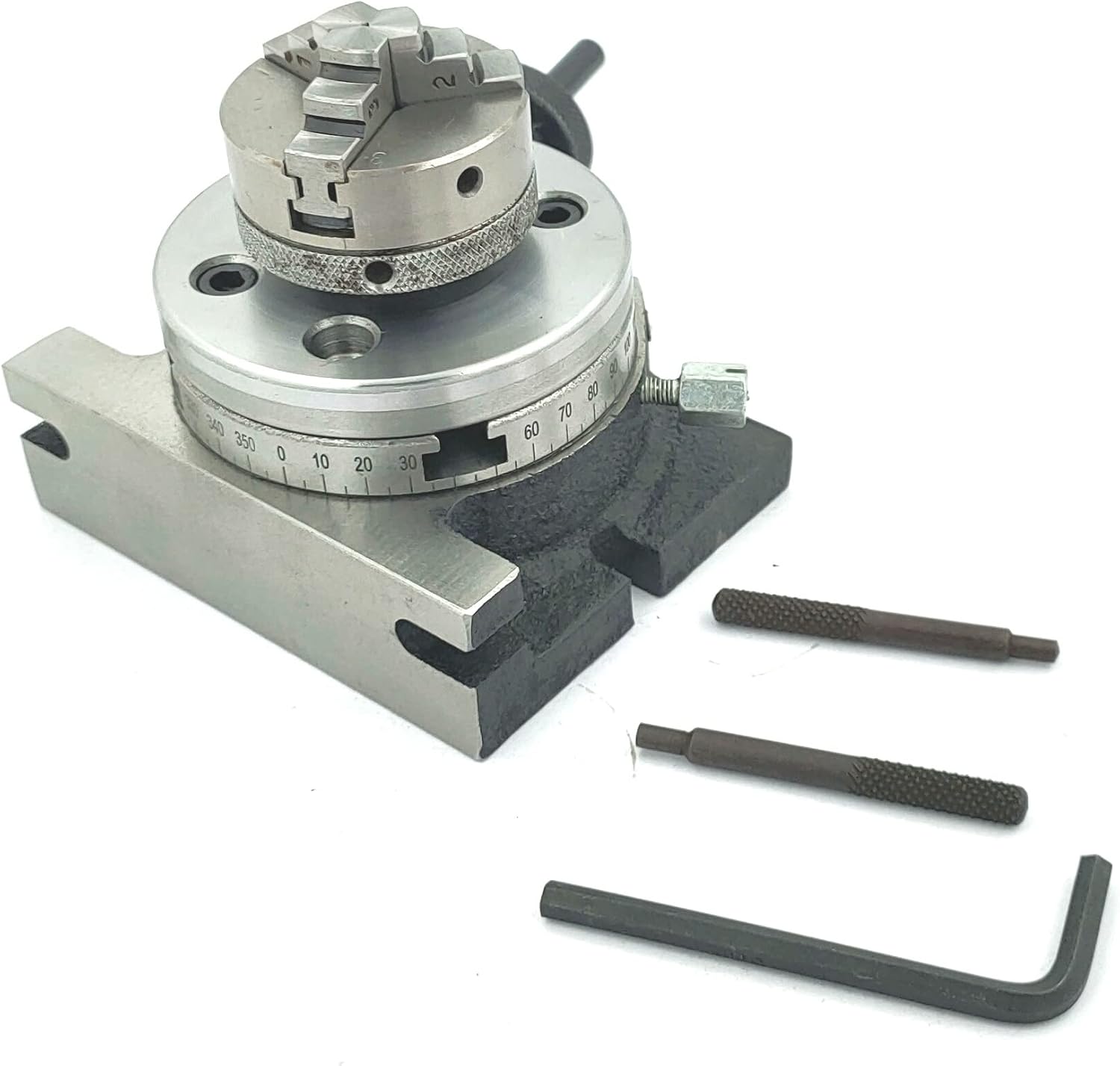3" / 80 mm normaler Drehtisch mit kleinen Spannfuttern und Rückenplatte - Bild 17 von 21