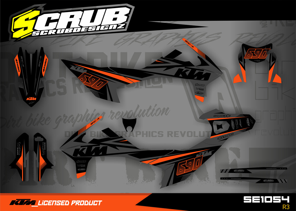 KTM graphics Enduro R 690 stickers 2019 2020 2021 2022 2023 SCRUB decals