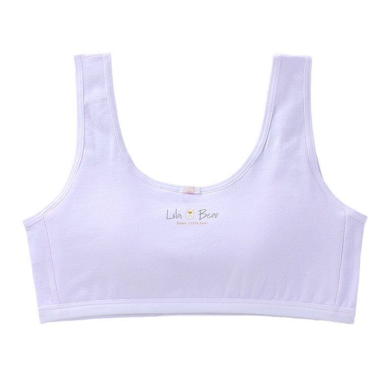 4 Pack Girls Cotton Crop Bra Tops Plain Colour Back School 95%Cotton Puberty - Picture 11 of 13