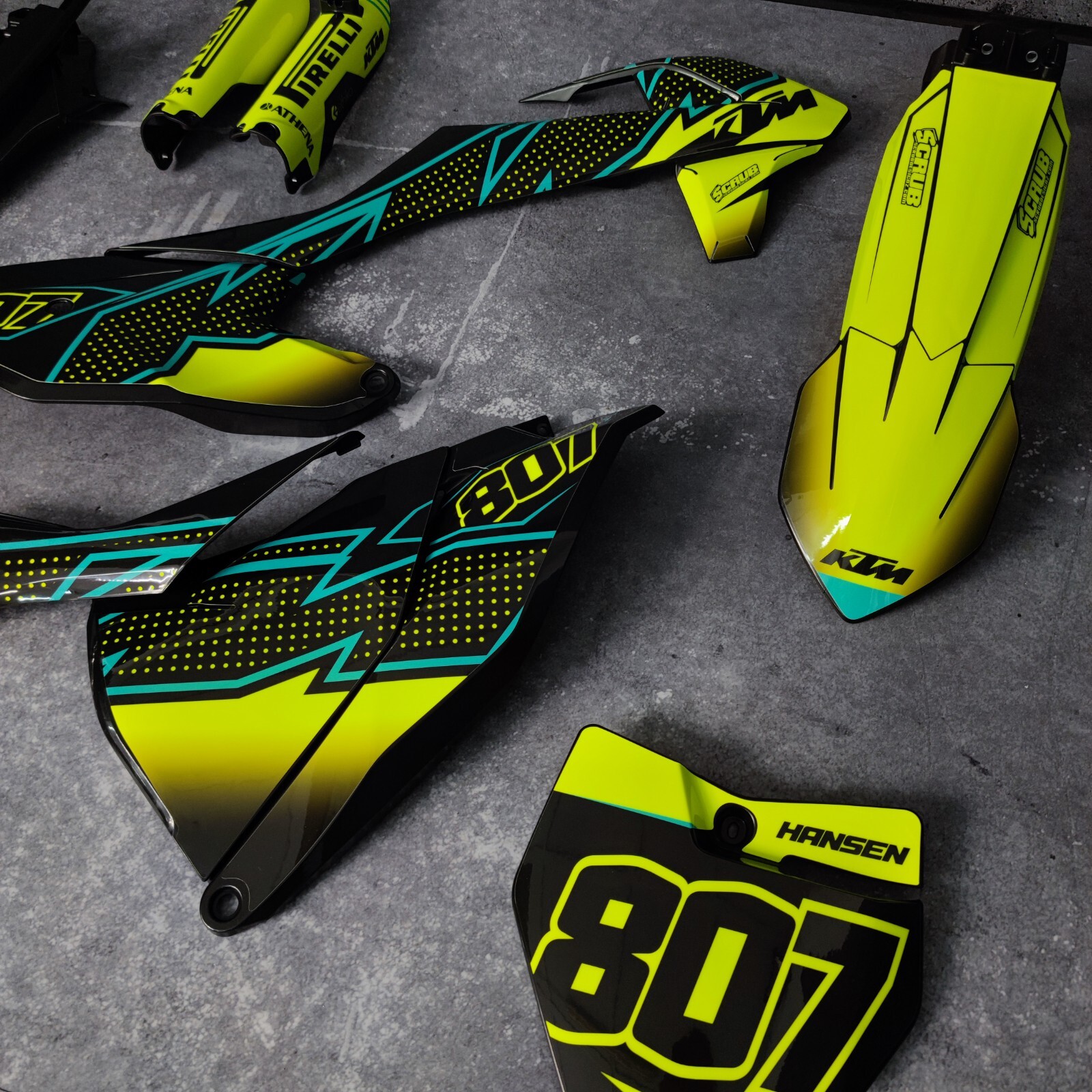 Plastics + Graphics KTM SX 85 2018-2024 Custom race number