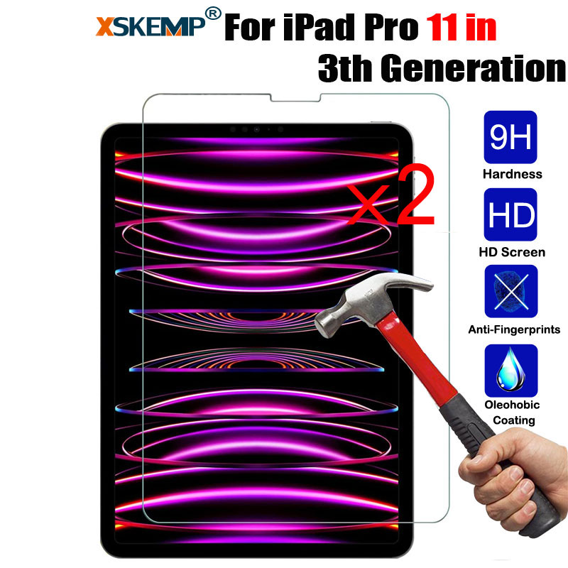 2Pc Tempered Glass Screen Guard Cover for iPad 9.7 6 5 10.2 9Th 8Th 7 Air Pro 11 - Picture 25 of 30