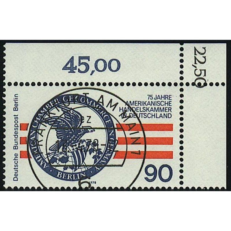 Berlin 1977, Mich.-No.: 562, stamped corner edge KBWZ Frankfurt