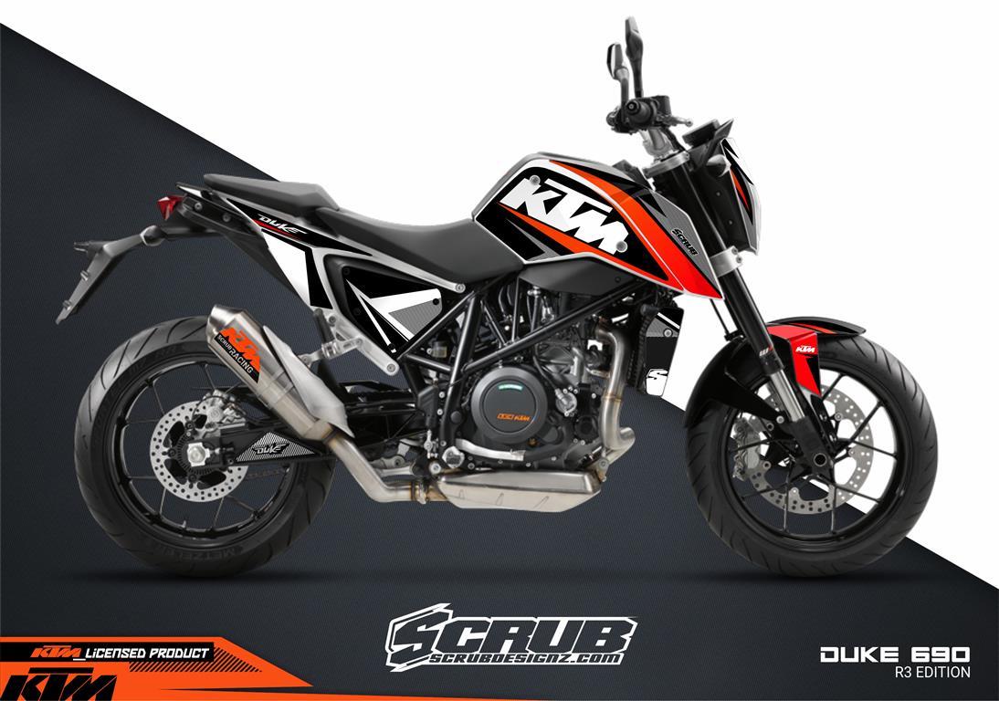 KTM graphics DUKE 690 2011 2012 2013 2014 2015 2016 2017 decals SCRUB