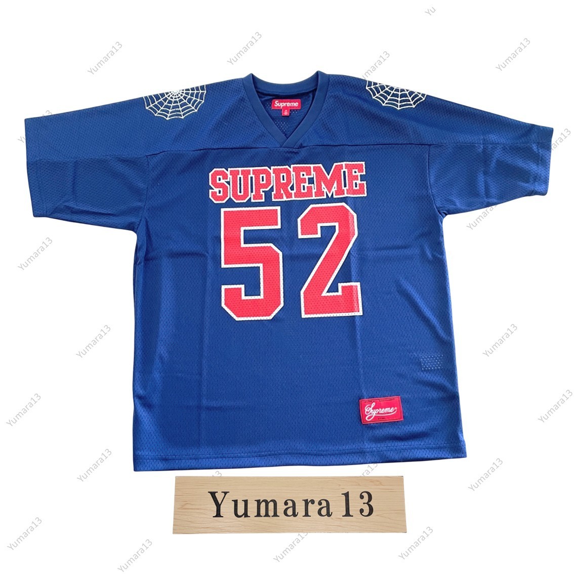 Supreme Spiderweb Football Jersey Black Orange White Blue 4colors