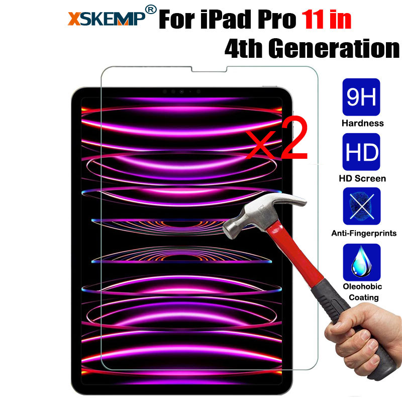 2Pc Tempered Glass Screen Guard Cover for iPad 9.7 6 5 10.2 9Th 8Th 7 Air Pro 11 - Picture 24 of 30