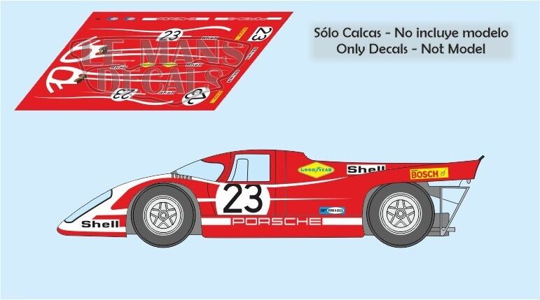 Decals 1/18 Porsche 917 LH N°3 – Larrousse Le Mans 1970 – Colorado 18111 UV – Neuf