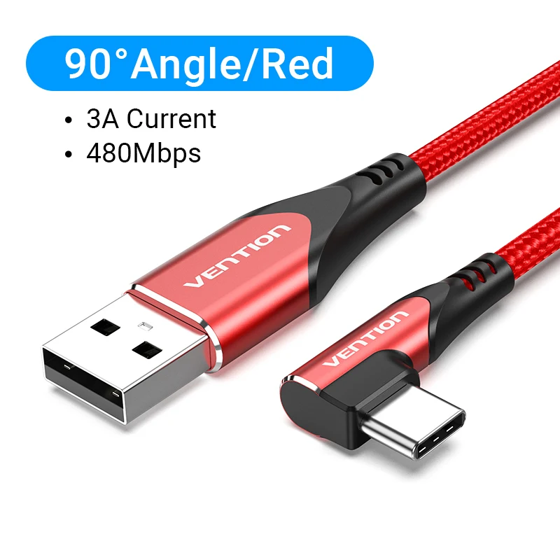 USB Type C Cable 3A 90 Angle Charger Cable Fast Charge Game for Samsung Phone - Picture 13 of 21
