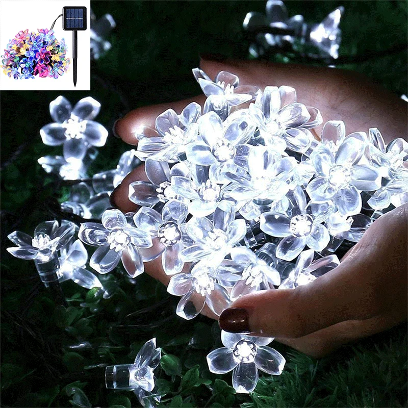 220 LED Solar Christmas String Lights Flower Fairy Garden Outdoor Party Lamp - Picture 26 of 43