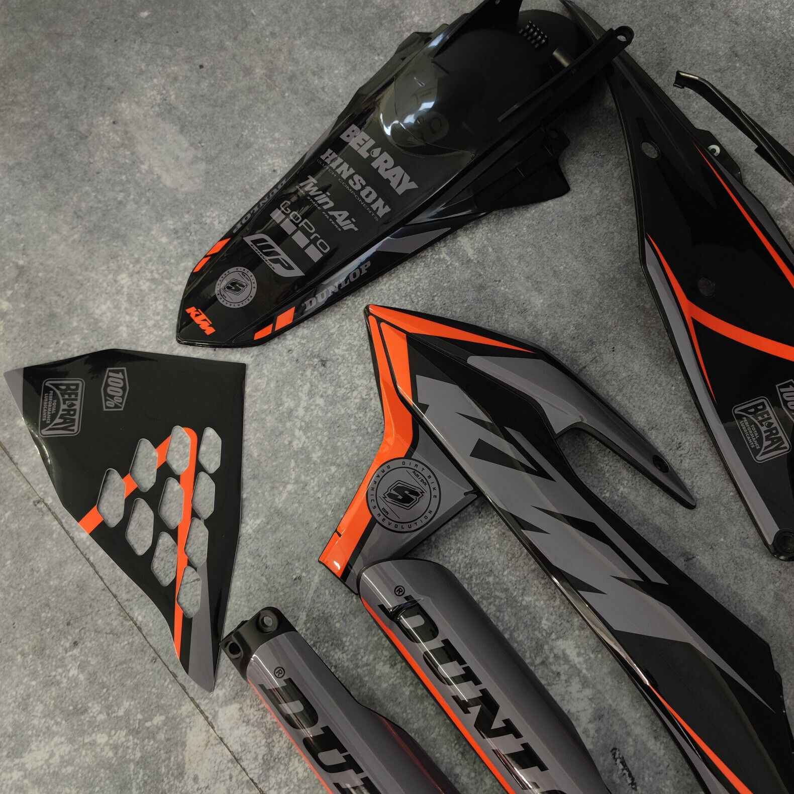 Plastics + Graphics KTM 2020 - 2023 XC EXC-F -* ULTRA-MATTE FINISH  + FITTED!