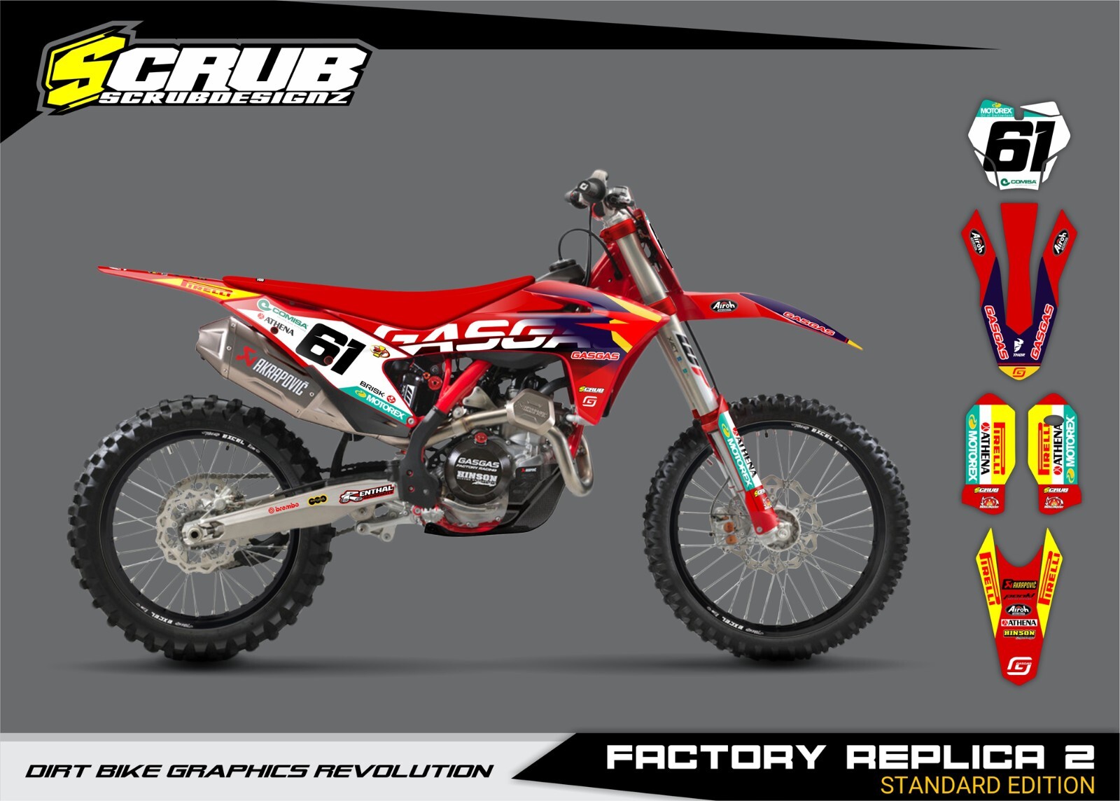 GasGas MC MCF EX EXF 2021 2022 2023 125 250 300 350 450 Graphics Decals Stickers