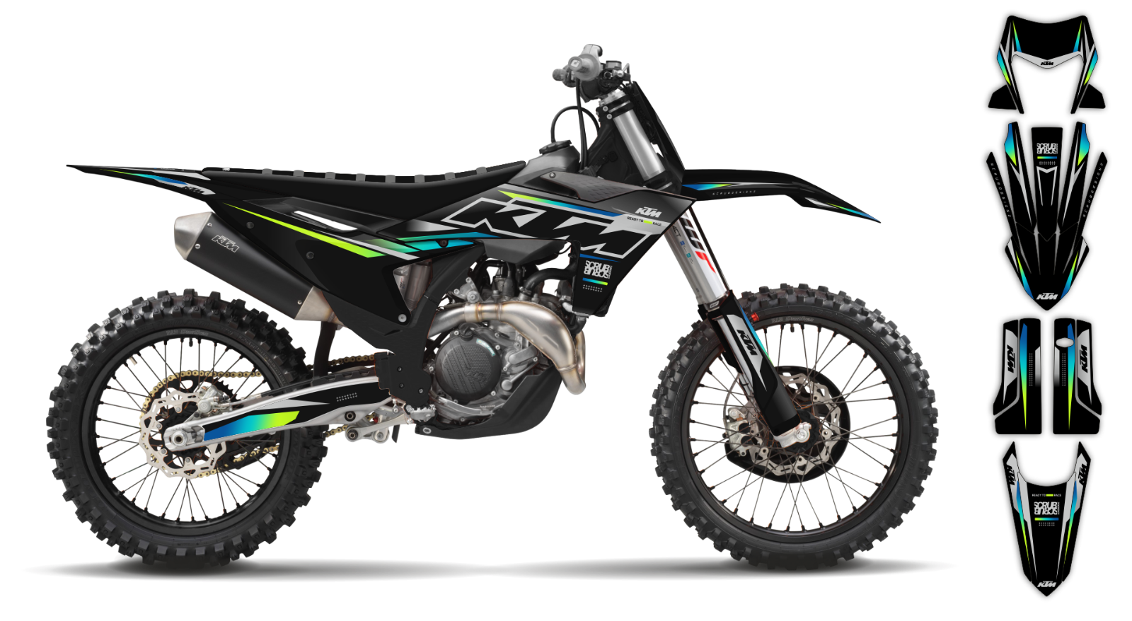 Graphics Kit KTM EXC EXC-F XC-W XCF-W 2024 2025 150 250 300 350 450 500 decal