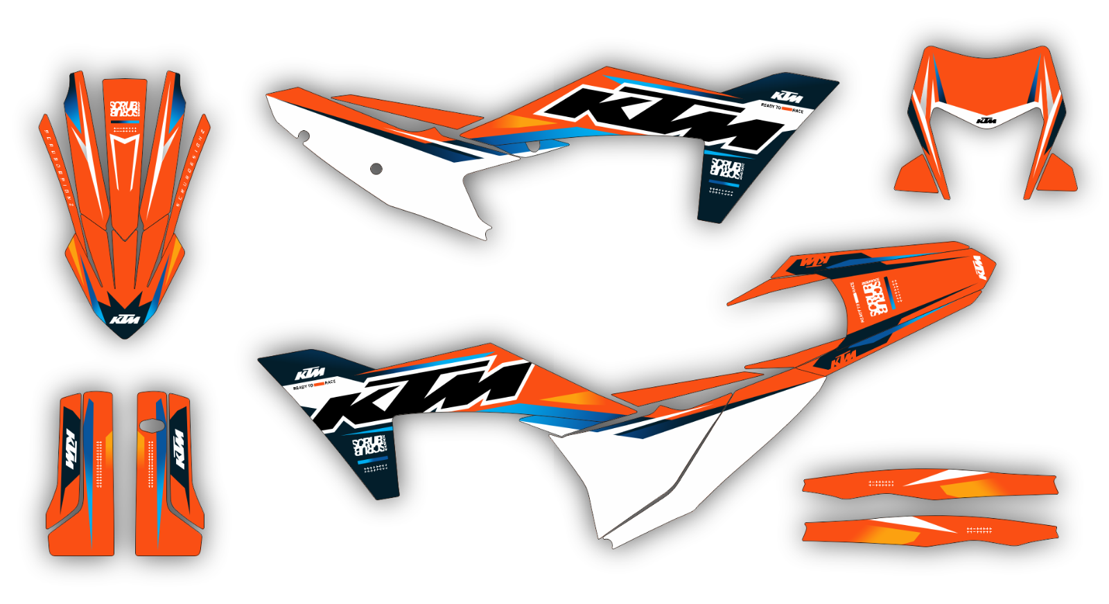 Graphics KTM EXC EXC-F XC-W XCF-W 2024 2025 150 250 300 350 450 500 decal