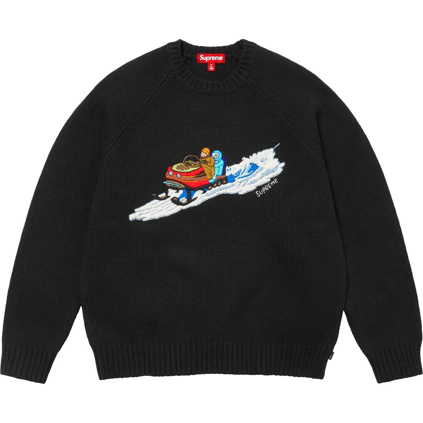 Supreme Snowmobile Sweater Black White Purple 3colors FW24