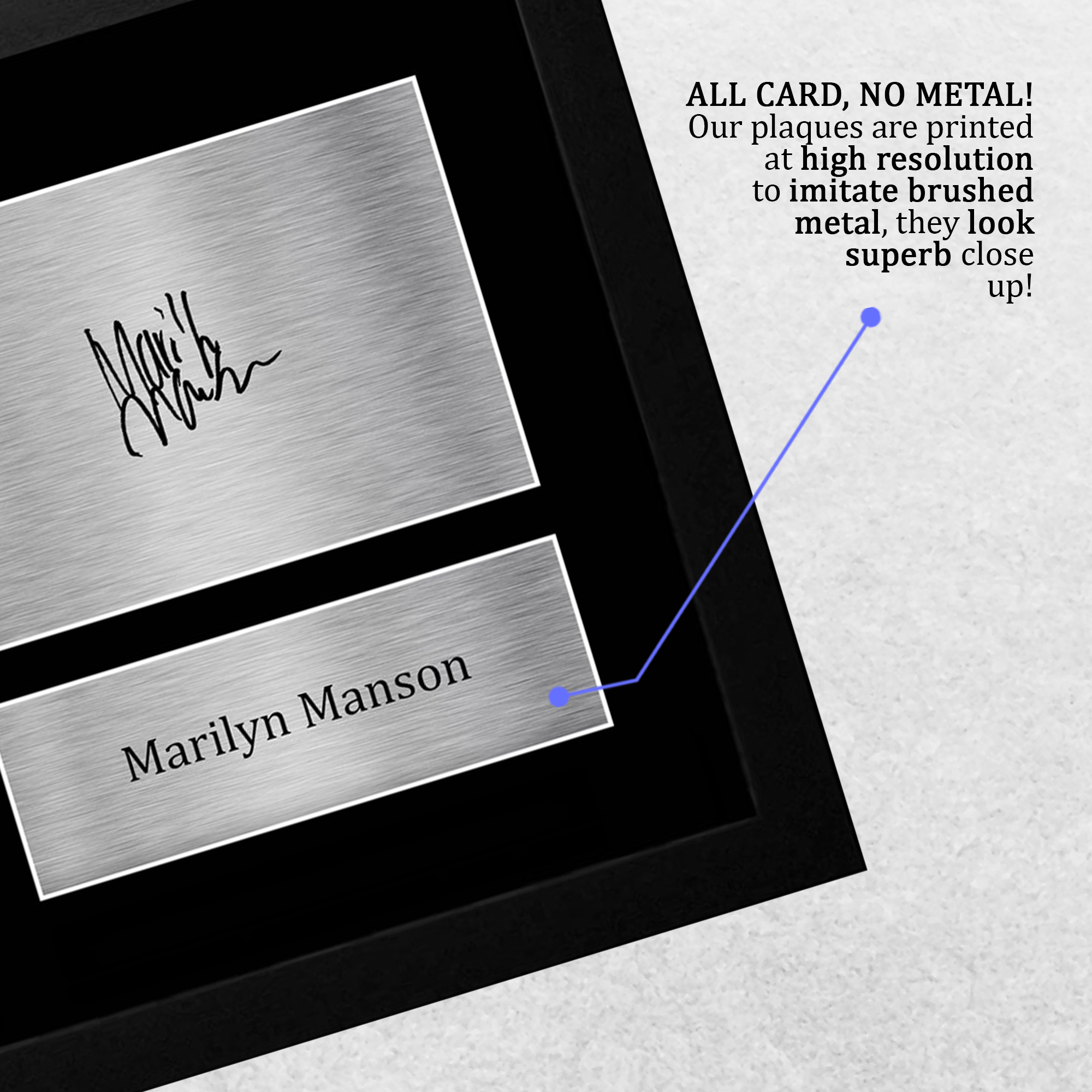 Foto A4 firmada autógrafo preimpreso de Marilyn Manson regalo para un fanático del rock - Imagen 14 de 17