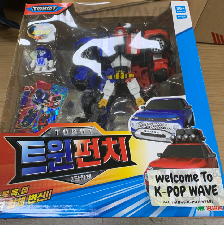 TOBOT 2024 TWIN PUNCH Blue Hook &Red Jab Combine Transformer Robot