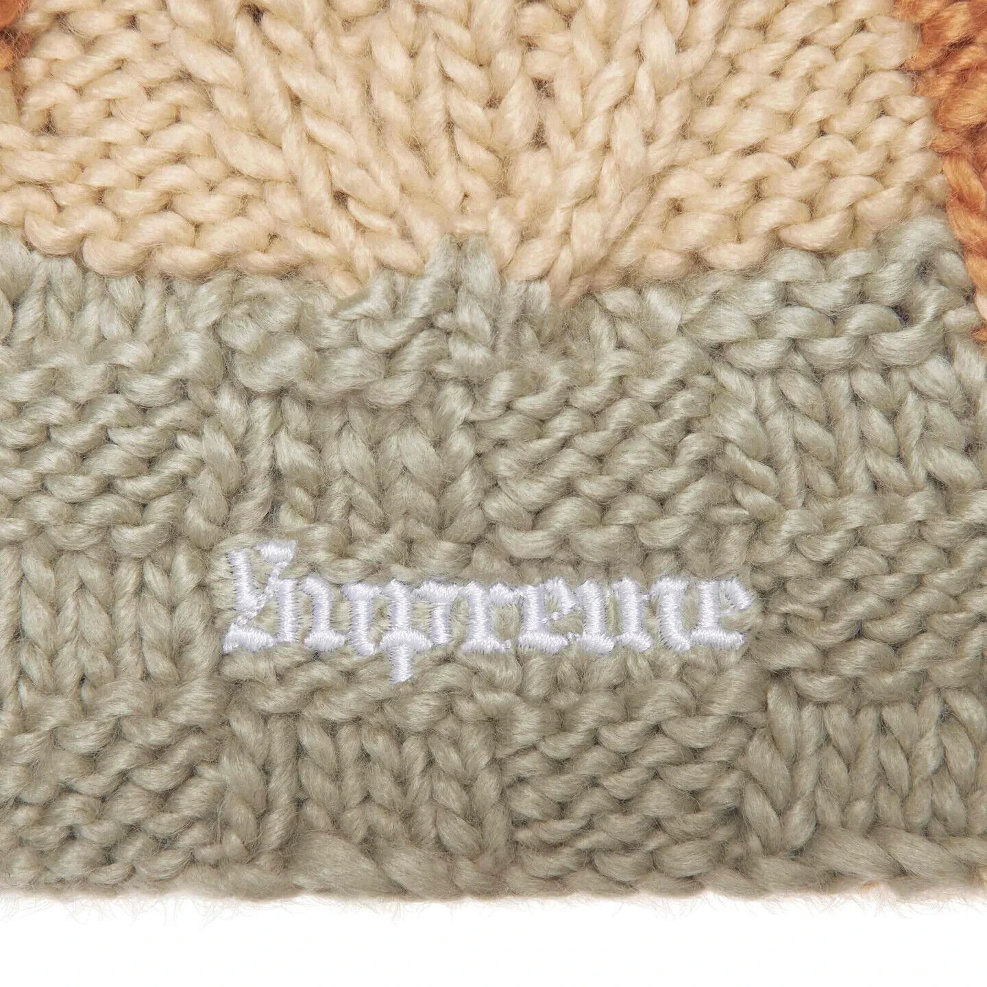 Supreme Block Knit Beanie Black Natural Multi 3colors SS25 | eBay UK