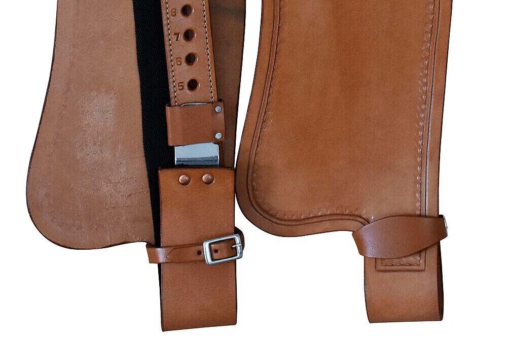 Handmade Genuine Leather Western Saddle Fenders – Smooth Finish, Pair (Set Of 2)