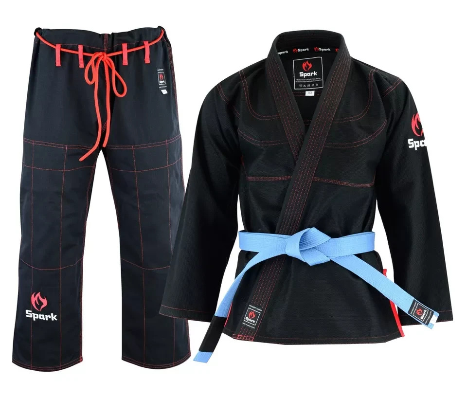 BJJ Gi Brazilian Jiu Jitsu Kids & Juniors Black White Blue Uniform UK