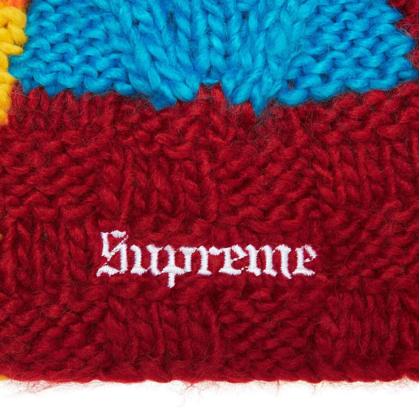 Supreme Block Knit Beanie Black Natural Multi 3colors SS25