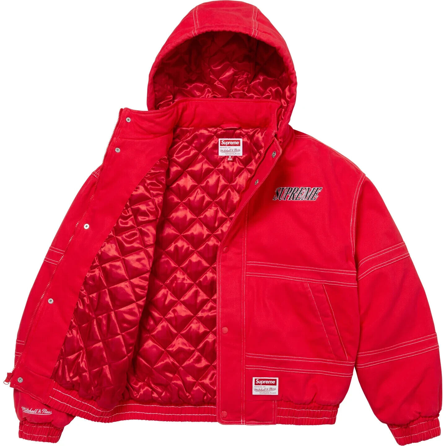 Supreme x Mitchell & Ness Twill Stadium Jacket 3colors FW24 | eBay UK