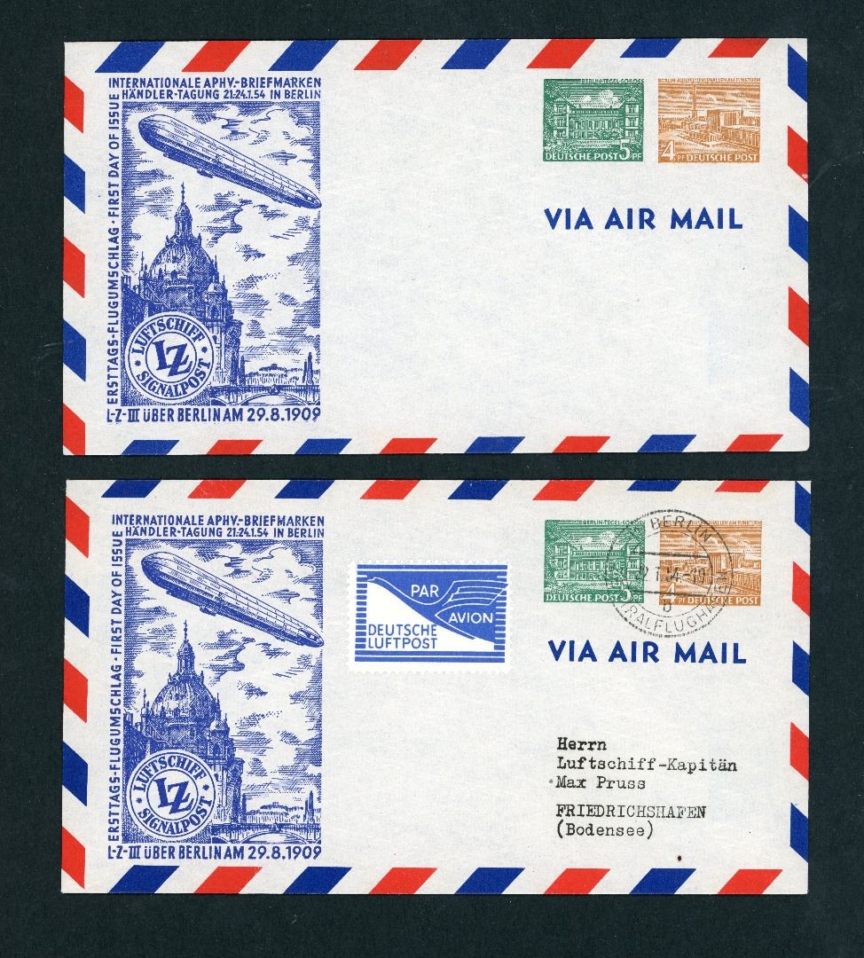 Berlin Private Postal Stationery APHV Dealers Conference 1954 Berlin…