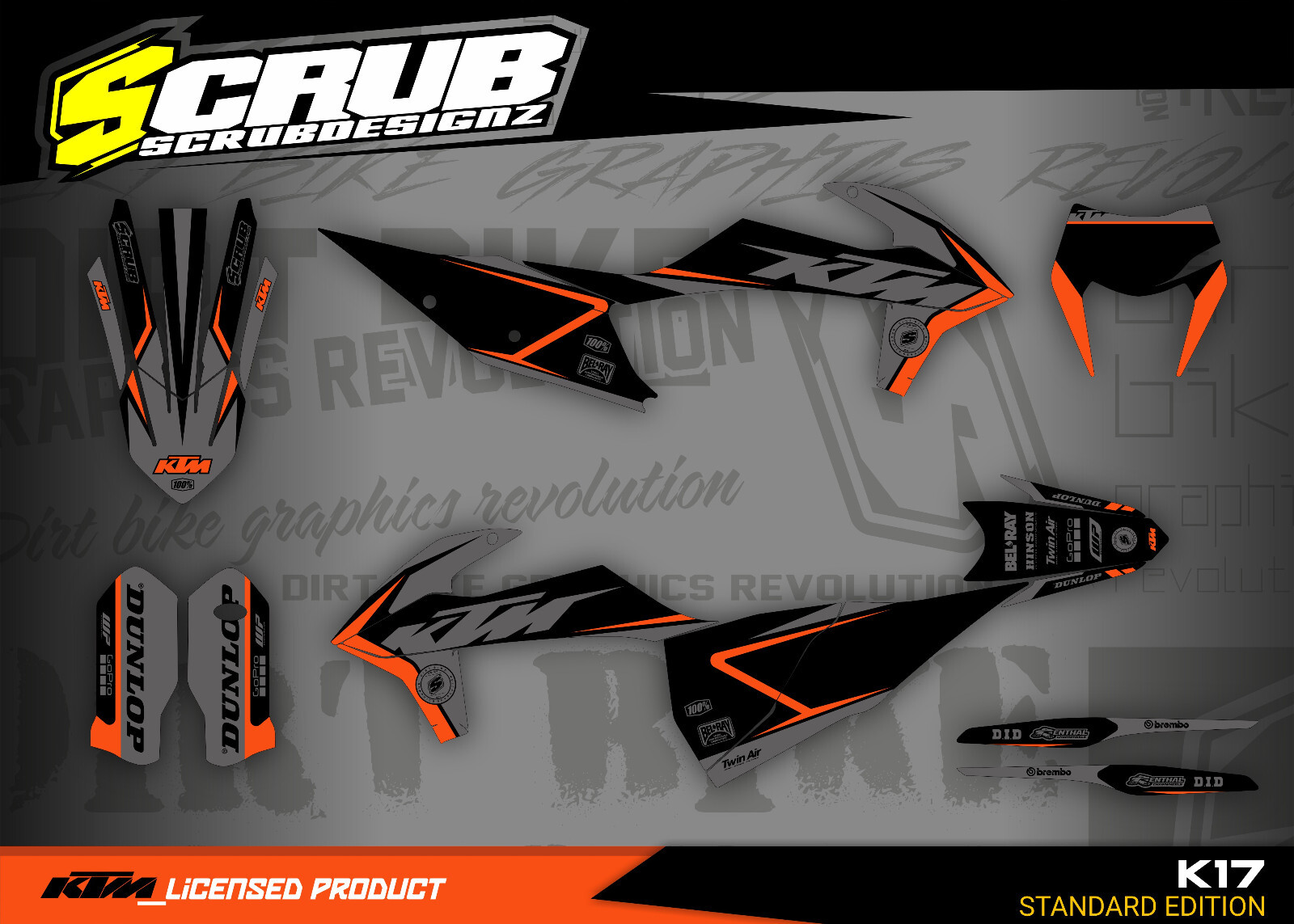 Plastics + Graphics KTM 2019-2022 SX SX-F XC XC-F | EXAMPLE IMAGE
