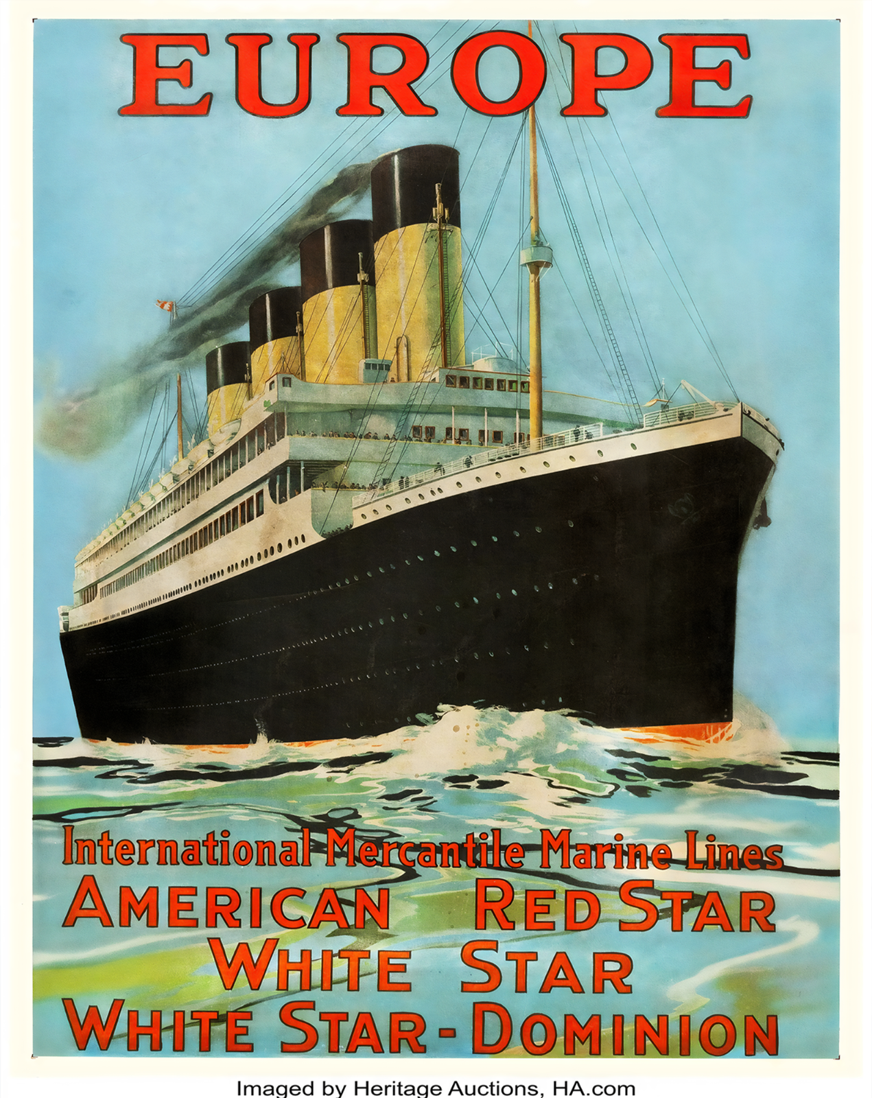 Grand Ocean Liner Vintage Poster Retro Ship Poster – 12X16/16X20/18X24/24X36