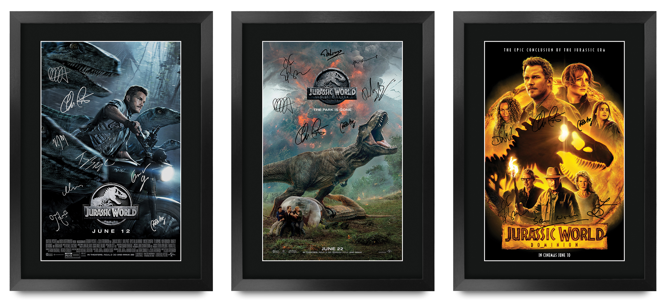 Parque Jurásico Excelente Idea de Regalo Impreso Póster A3 Imagen Firmada para Fanático del Cine - Imagen 6 de 24
