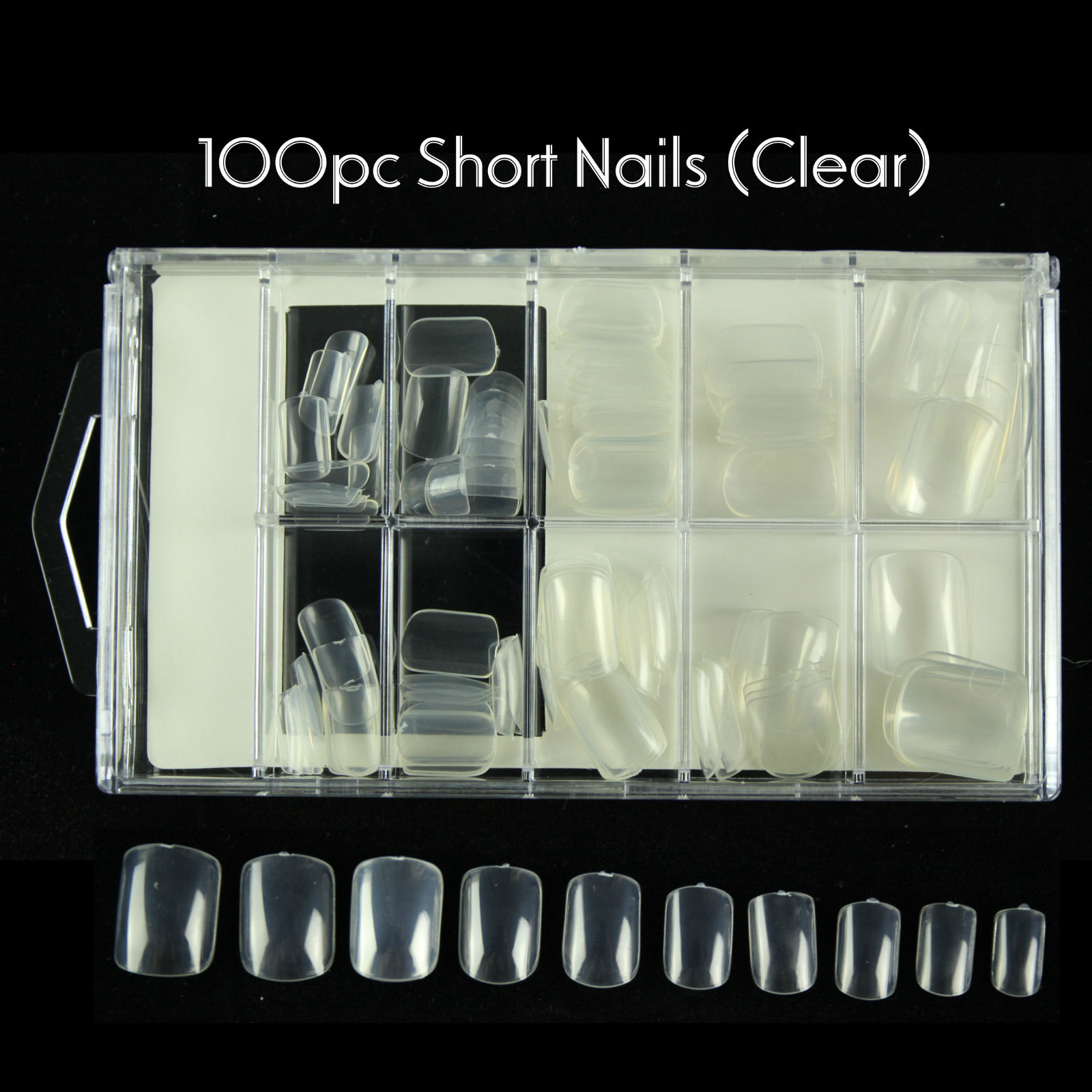 100pc Short Nails Full Cover Tips Manicure Cute Coloured False Art Artificial