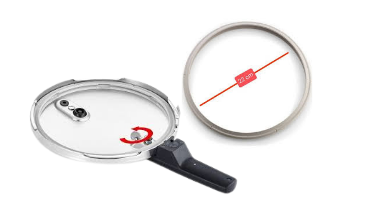 Fissler Vitaquick pressure cooker lid 22 cm with sealing ring, made in Germany