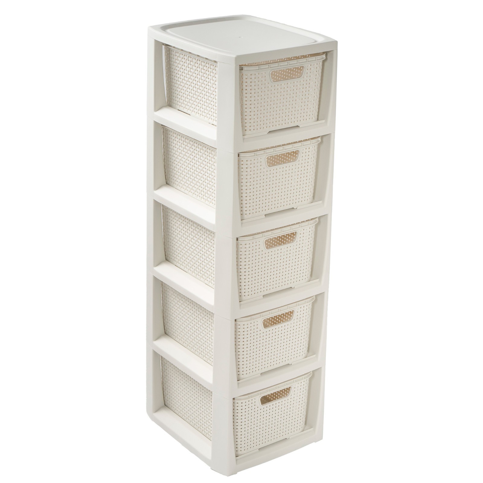 Boîte de Rangement Étagère avec 4/5 Paniers 7L Plastique Rangement