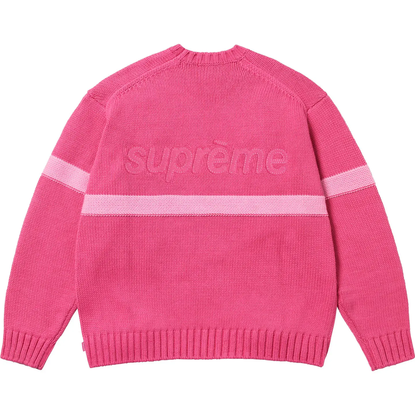 Supreme Tonal Applique Sweater Black Navy Brown Pink 4colors
