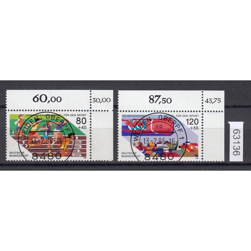 Federal Republic of Germany 1986, Mich.-No.: 1269+70, stamped corner edge…