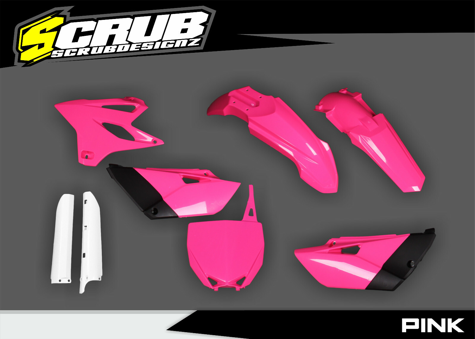 Yamaha Plastics YZ85 2002 - 2018 RESTYLE (2015-2021 style) SCRUB YZ 85 PINK