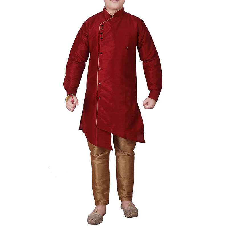 Kids Boys Kurta Pajama Set Stylish Wedding Sherwani Festive & Party Ethnic Wear - Picture 37 of 74
