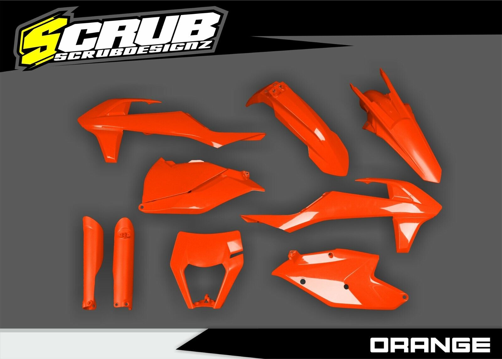 Plastics Kit KTM EXC EXC-F XC-W XCF-W 2017 2018 2019 Orange