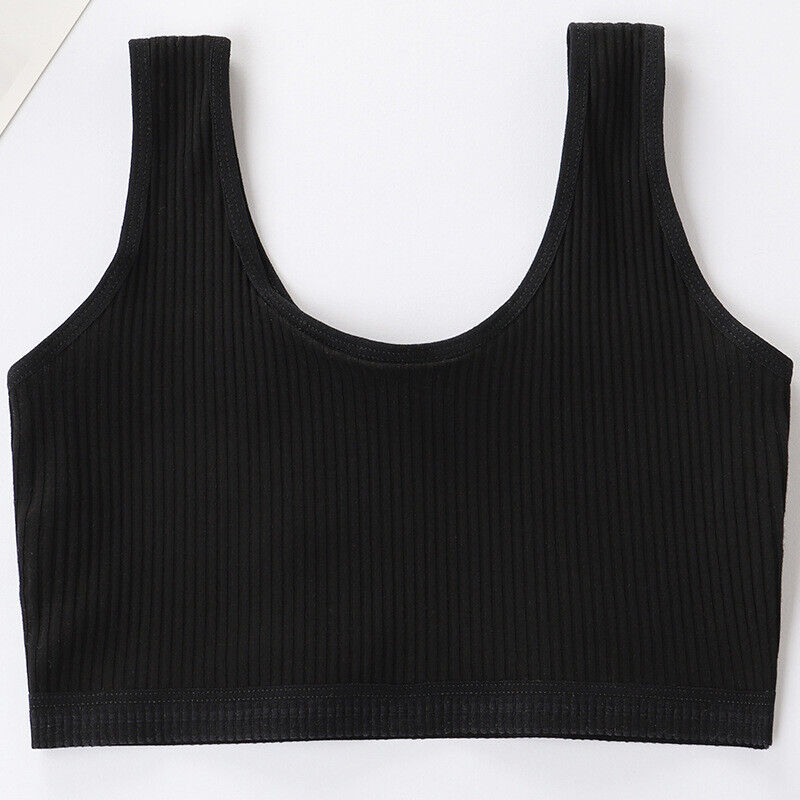 2 Pack Girls Bra Wireless Bra Tops Crop Tops Training Sports Bras for 8-18 Years - Picture 53 of 64