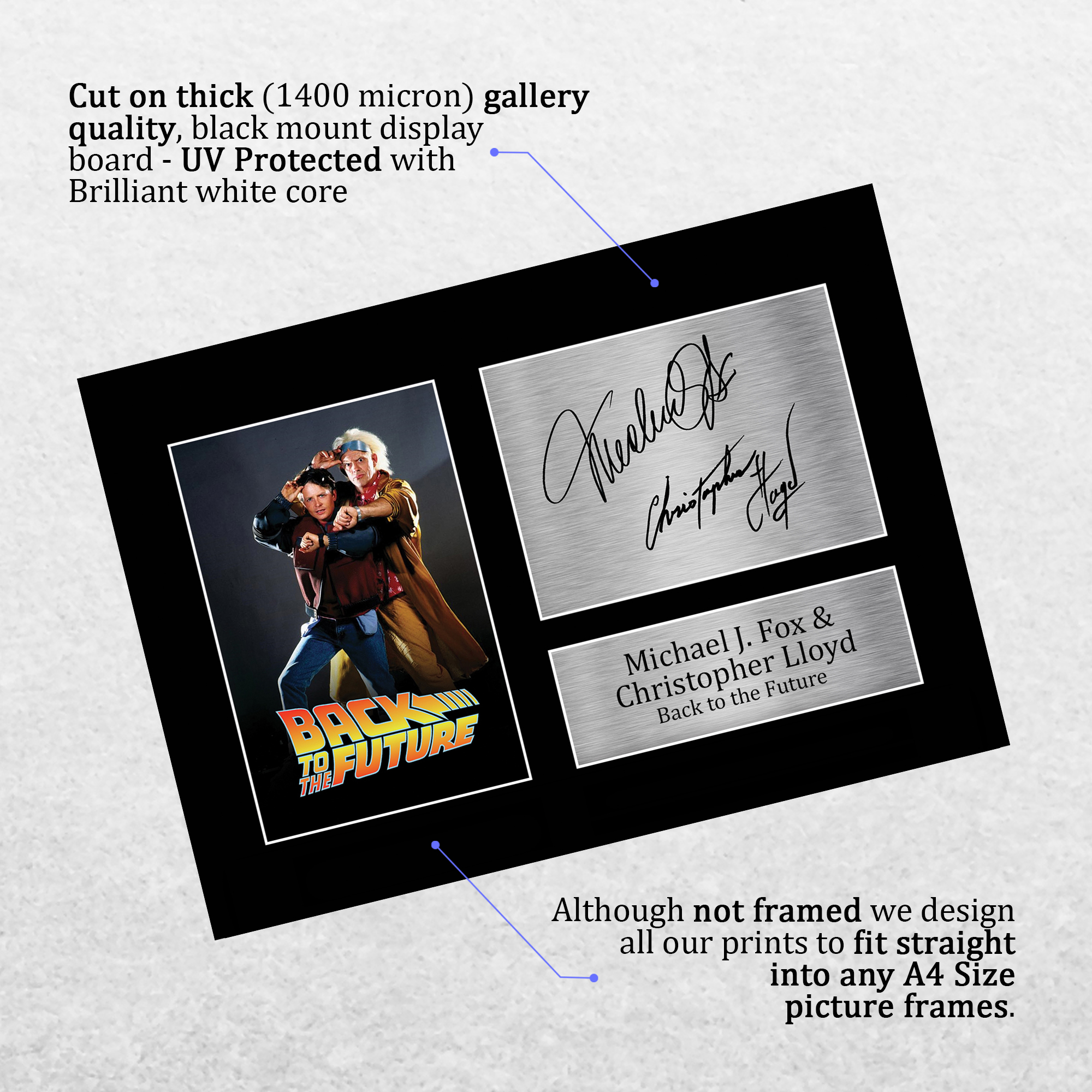 Regalo autógrafo firmado por Michael J. Fox estampado A4 para un fanático de Regreso al Futuro - Imagen 4 de 24