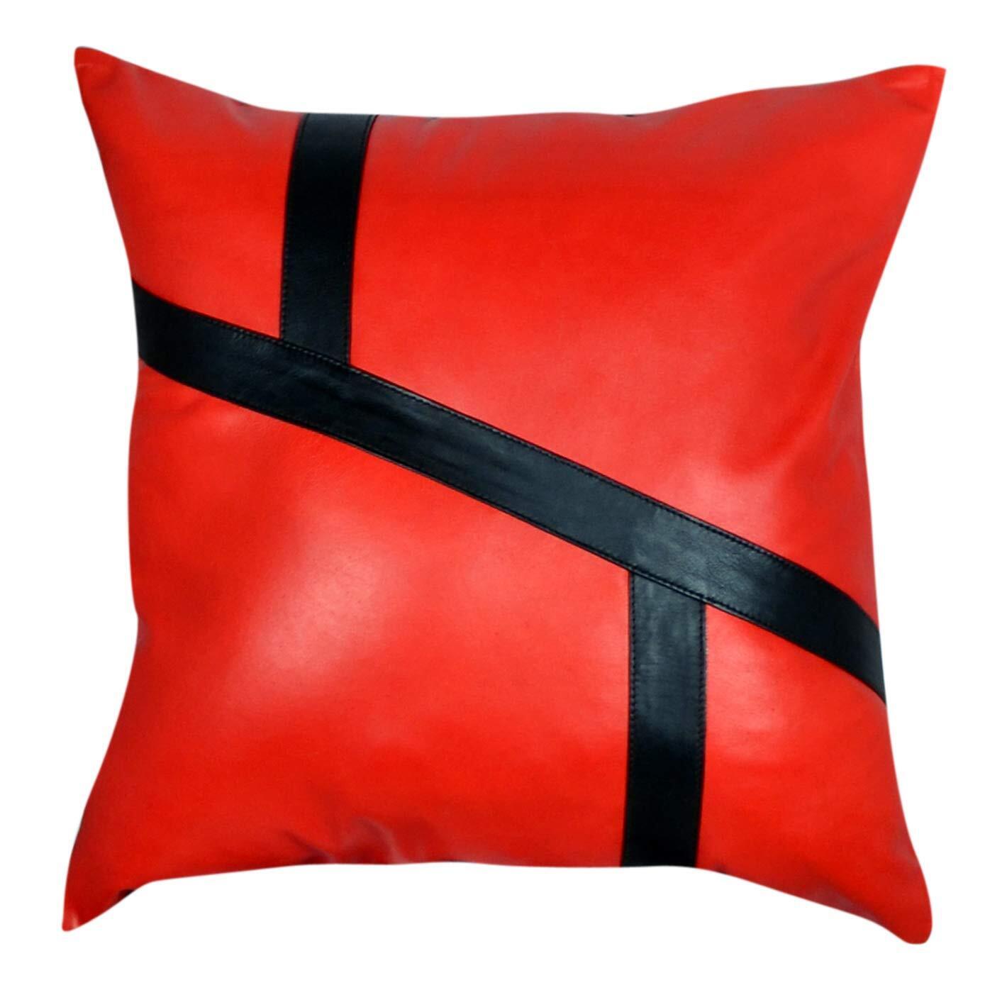 New Pillow Leather Cushion Cover Decor Set Genuine Soft Lambskin All