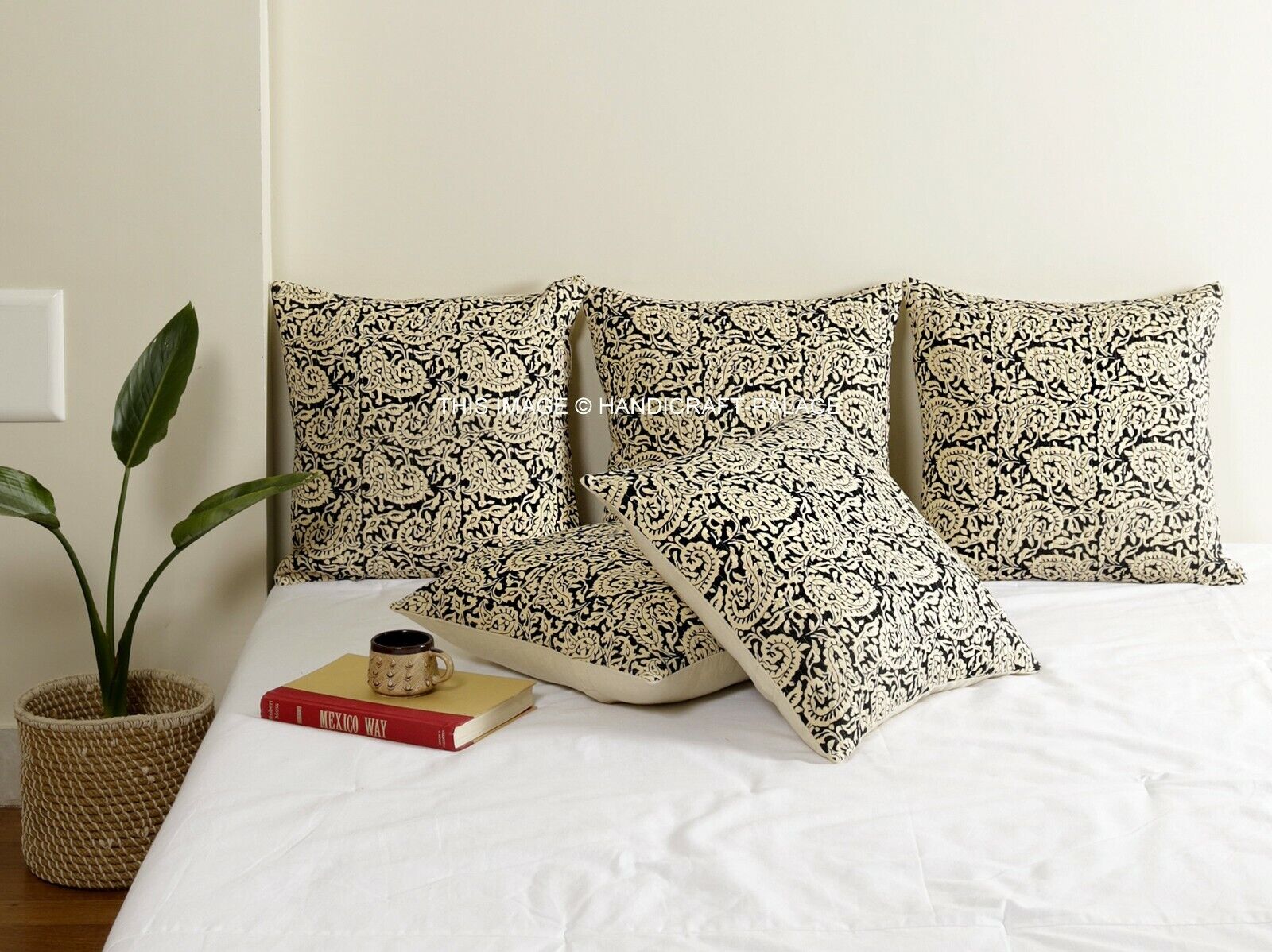 Indian Handmade Kantha Cotton Cushion Cover Bed Pillow Cases Sofa Throw-16"