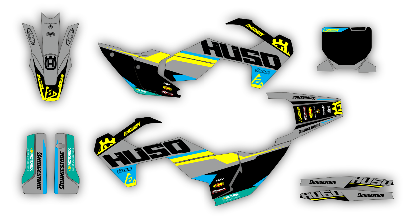 Husqvarna TC 50 2024 Graphics Kit Decals Stickers