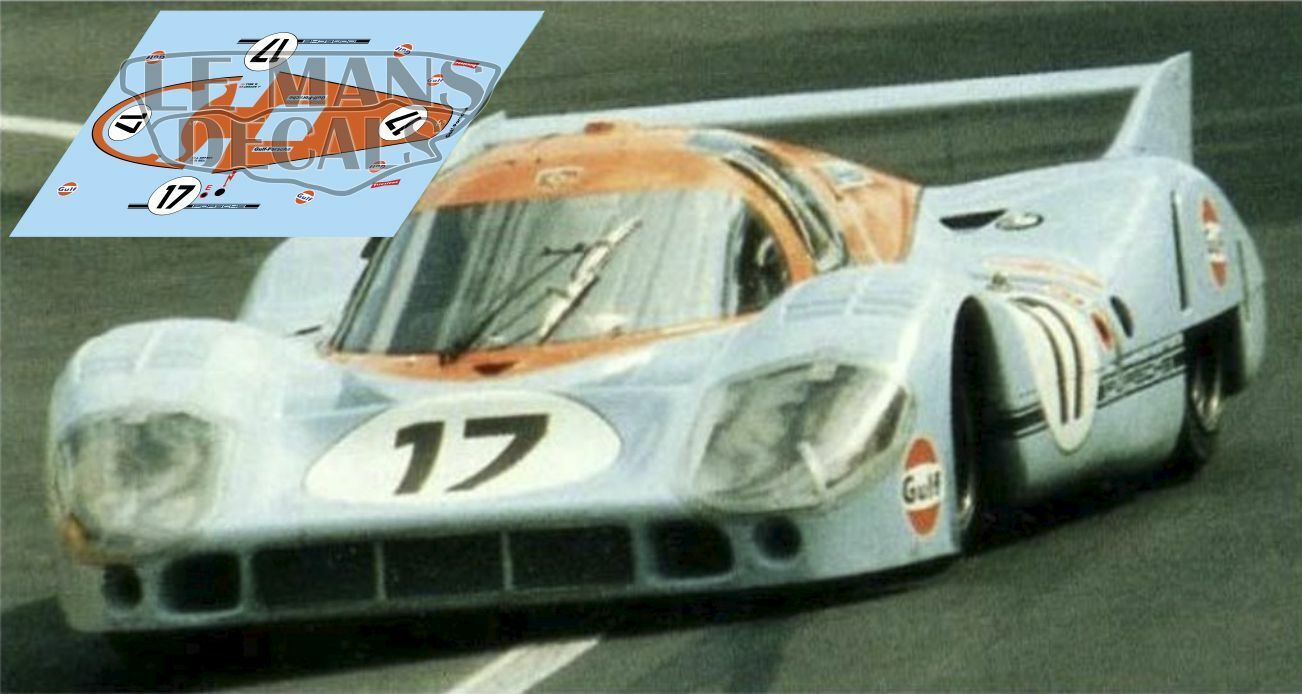 Décalcomanie Porsche 917 Le Mans 1969 - Échelles 1:18 à 1:43, Neuf Pour Modélisme