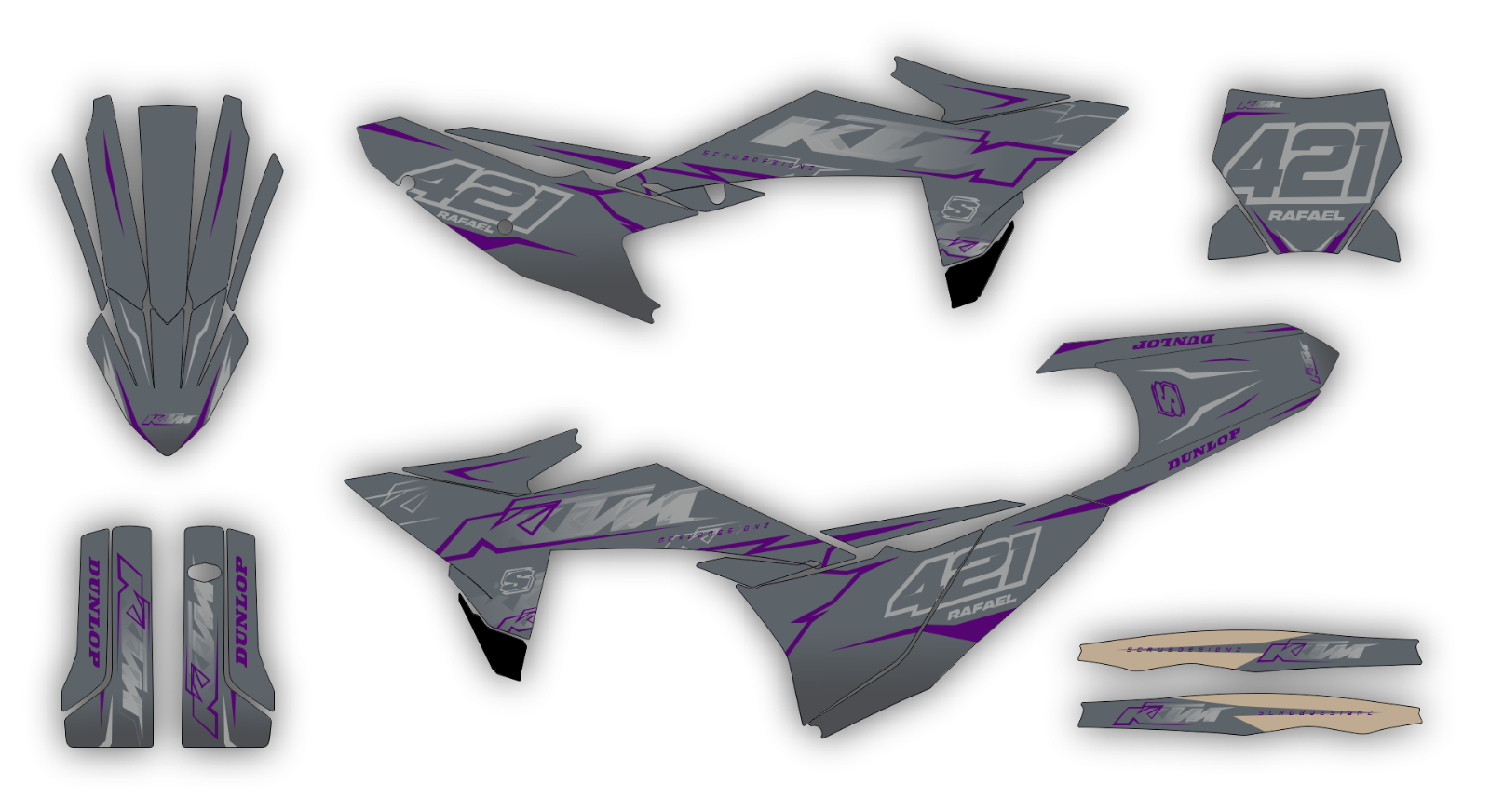 KTM Graphic SX SXf 125 150 250 300 450 350 2025 XC XCf Decals