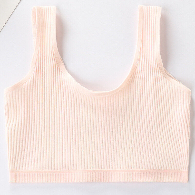 2 Pack Girls Bra Wireless Bra Tops Crop Tops Training Sports Bras for 8-18 Years - Picture 22 of 64