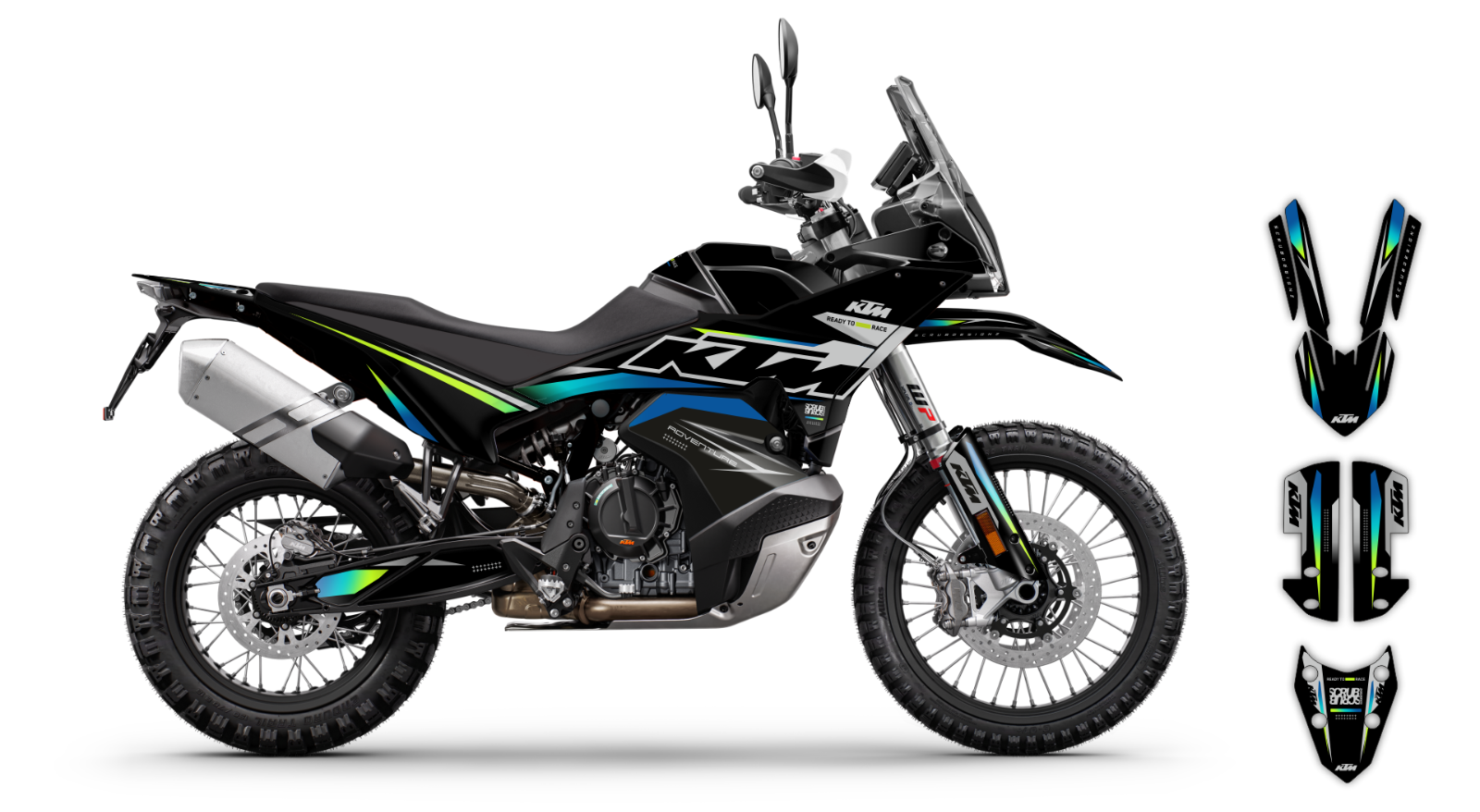 KTM ADVENTURE 2023-2024 790 R 890 R Rally Graphics Decals Stickers