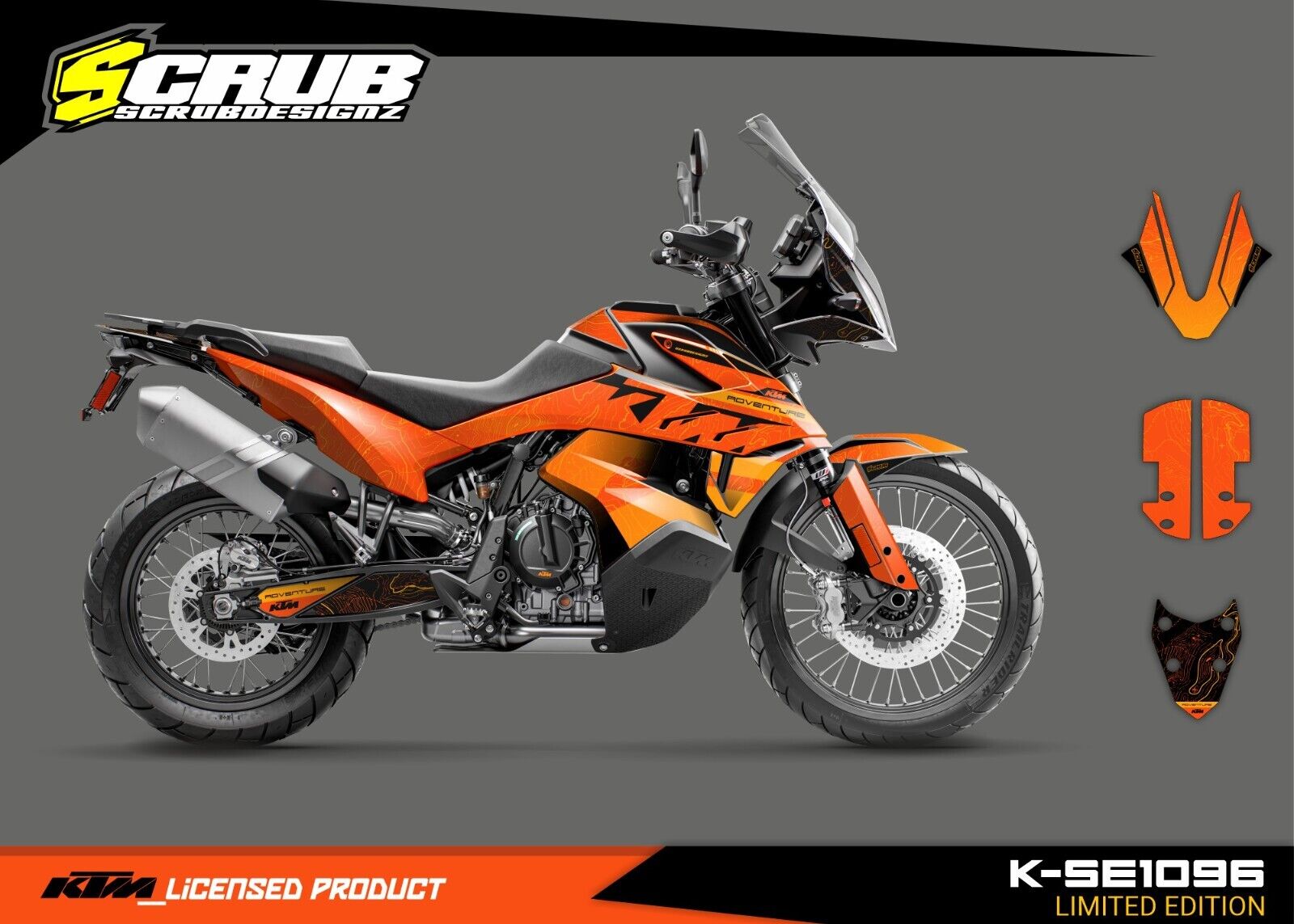 KTM ADVENTURE 2019-2022 790 R 890 R Rally Graphics Decals Stickers