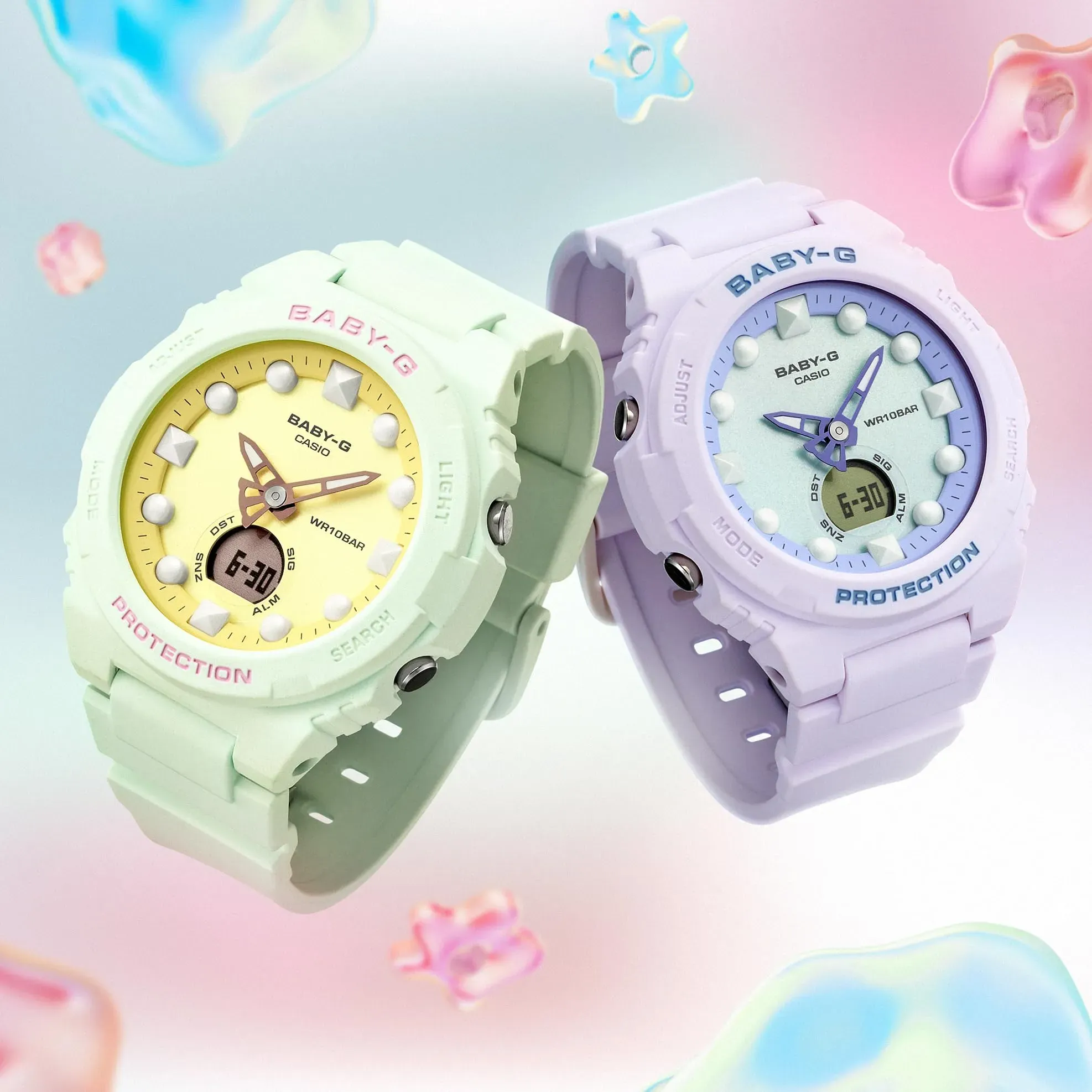 NEW Casio Baby-G BGA-320FH/BGA-320 Women's Watches Pink/Green/White From Japan - Picture 8 of 23