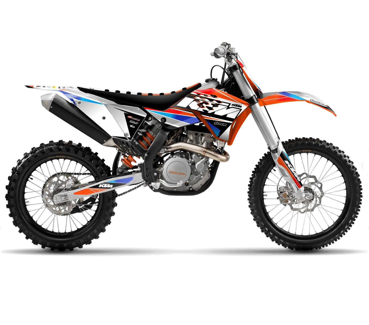 KTM graphics EXC 125 200 250 300 400 450 530 2008 2009 2010 2011 EXCf SCRUB