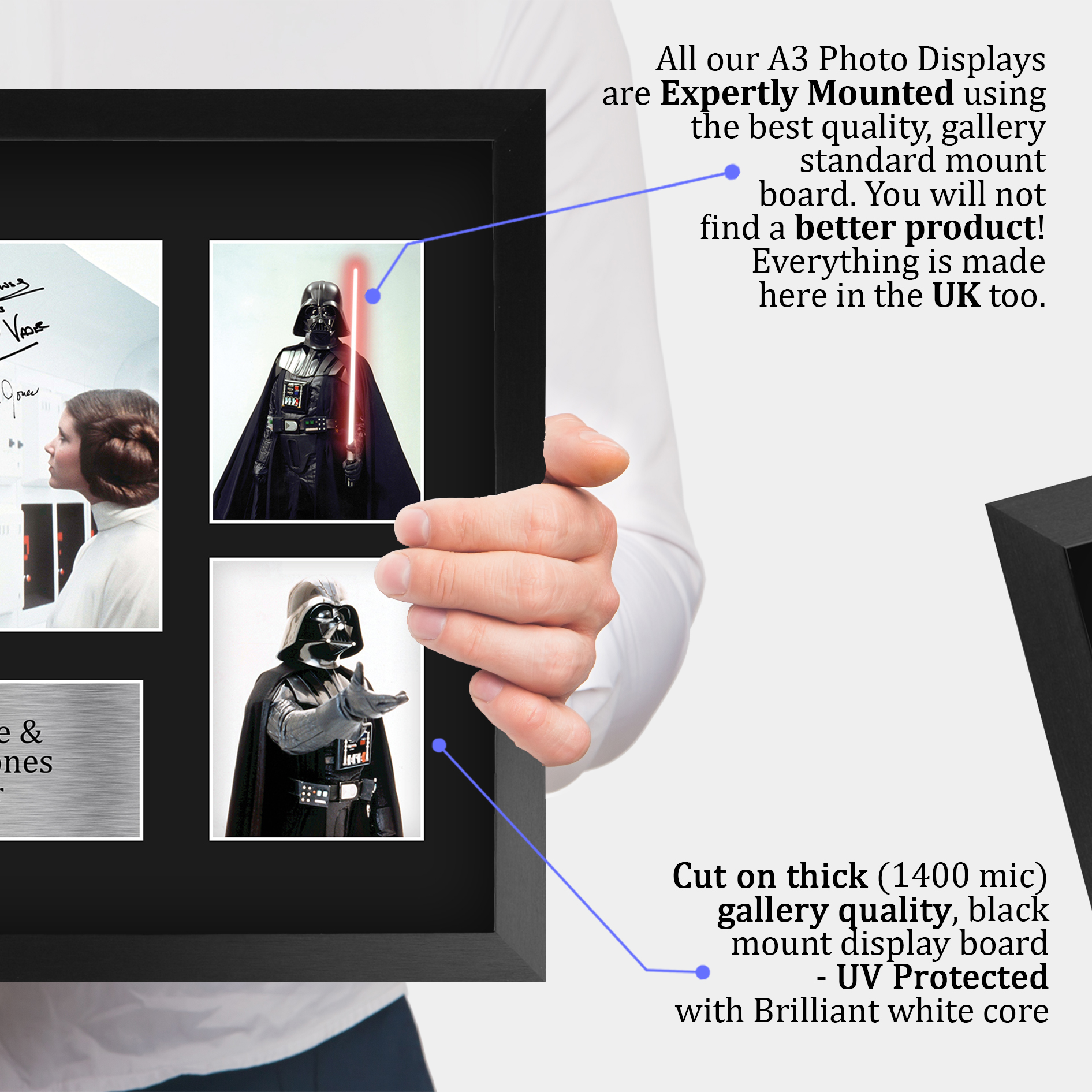 Prowse & Jones Firmado A4 Enmarcado Impreso Autógrafo Dark Vader Star Wars Impresión - Imagen 21 de 24