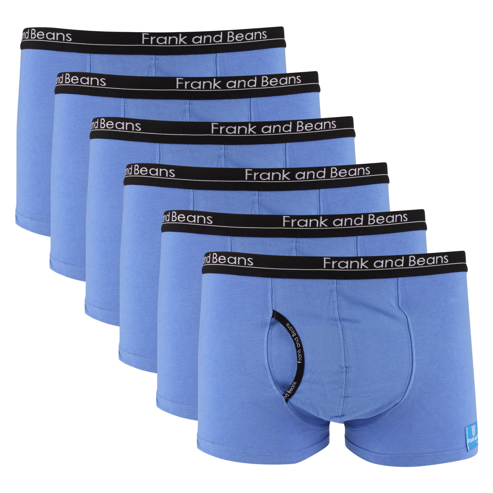 6 Boxer Briefs Trunks Mens Pack Frank and Beans Mens Underwear B602 S M